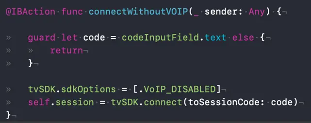 Ios Mobilesdk Command Line Disablevoip