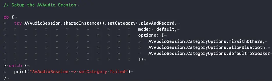 Ios Mobilesdk Command Line Setupavaudiosession
