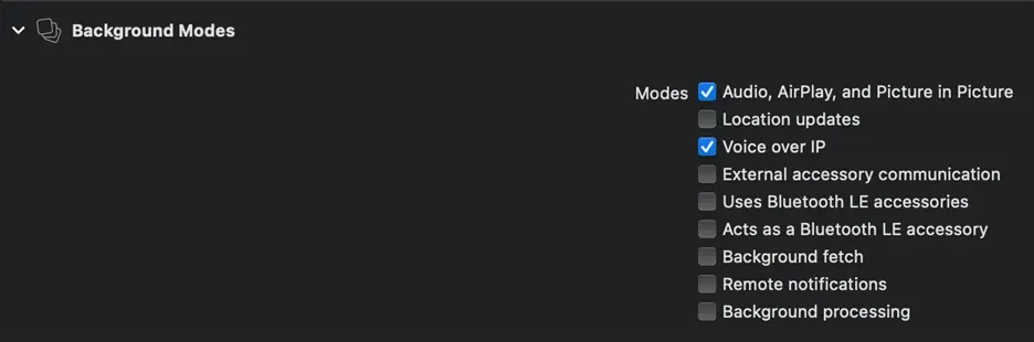 Ios Mobilesdk Background Modes