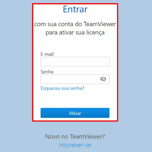Activation Entrar Com A Conta Ja Existente