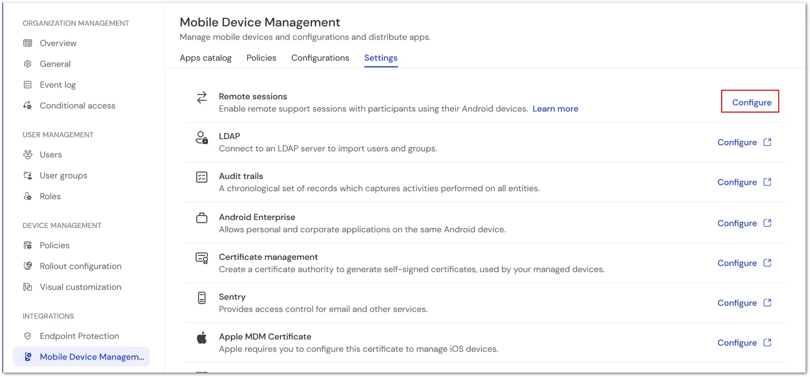 Configure Remote Connectivity