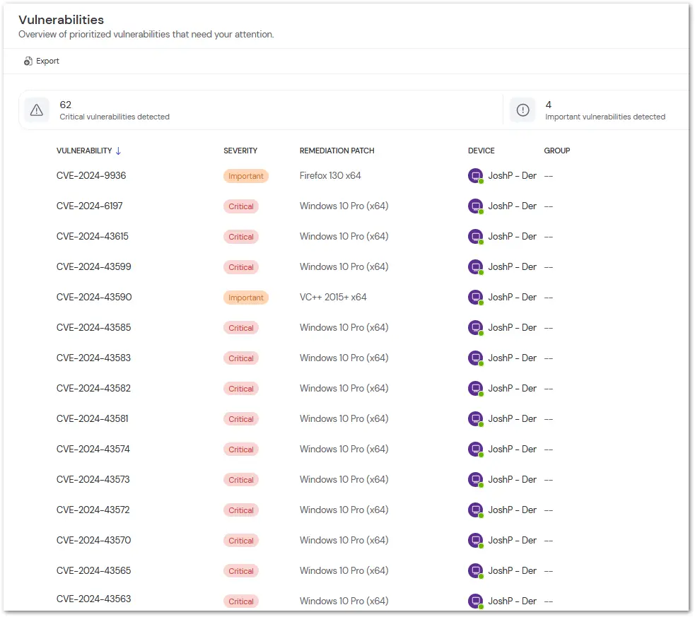 Asset Management Vulnerabilities
