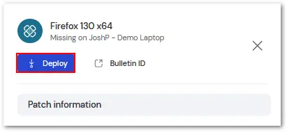 Asset Managent Patch Drawer Deploy