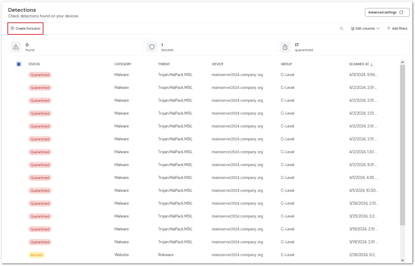 Enp Detections Named
