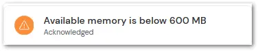 Memory Usage Acknowledged