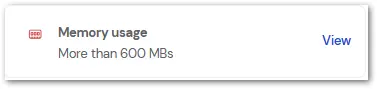 Memory Usage Detected