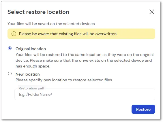 Backup Restore 4