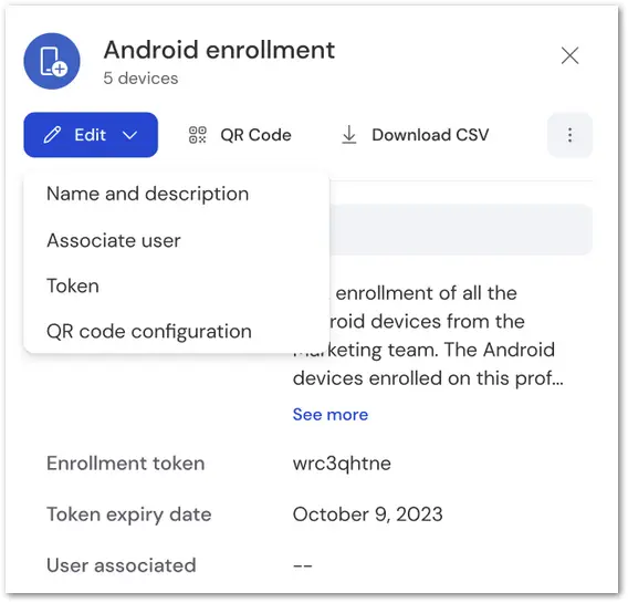 Bulk Enroll Device Drawer