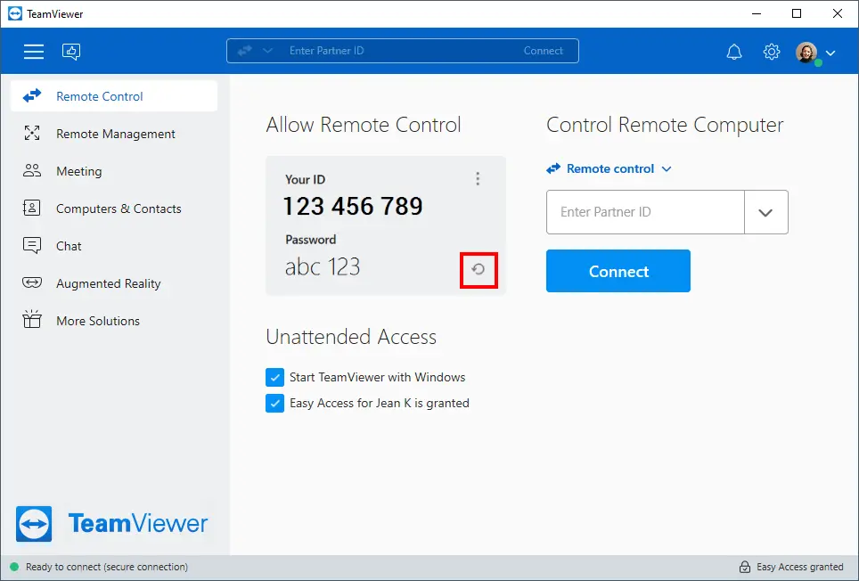 Refresh Random Password