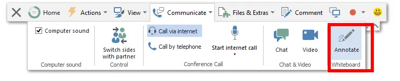 TeamViewer Whiteboard During A Remote Control Session
