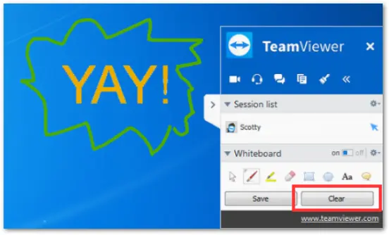 How To Clear TeamViewer Whiteboard Drawings