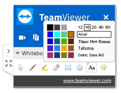 How To Change The Font And Color In TeamViewer Whiteboard Table