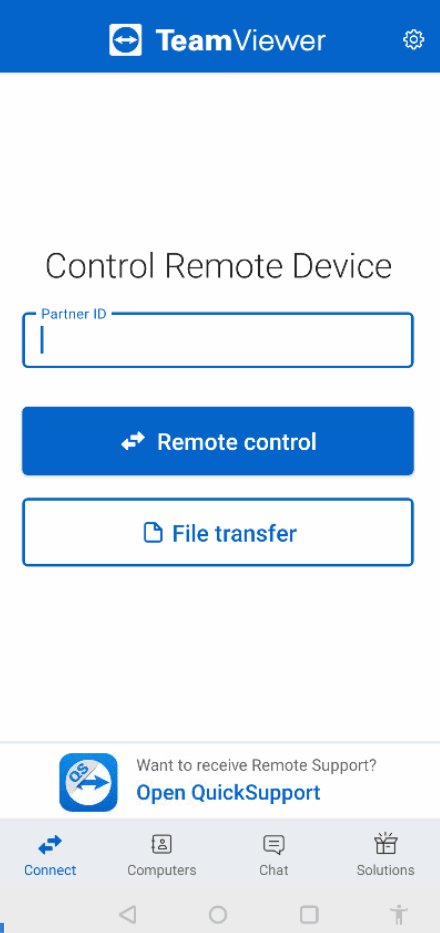 Remote Control An Android TeamViewer Id