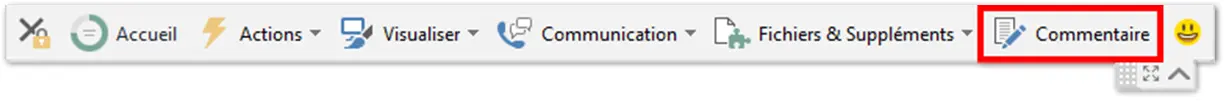 Barre D'Outils Commentaire