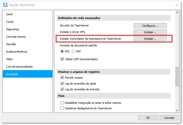 Como Instalar A Impressora Remota Do TeamViewer No Windows