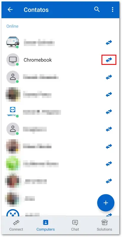 Como Acessar Remotamente Um Chromebook Meus Computadores TeamViewer