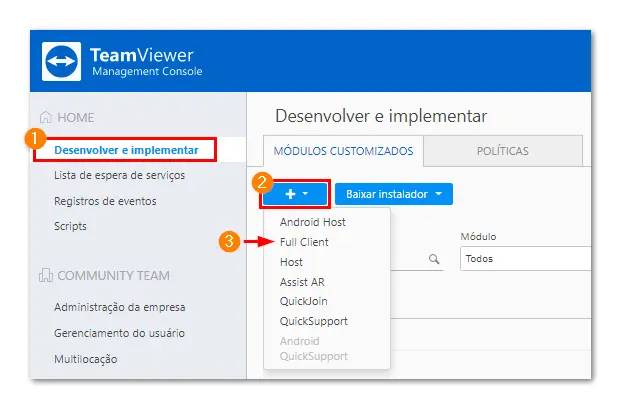 Como Criar Um Full Client Personalizado Do TeamViewer
