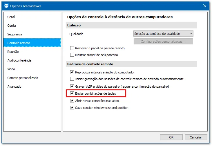 Como Enviar Combina C3 A7 C3 B5Es De Teclas Nas Sess C3 B5Es Remotas Do TeamViewer