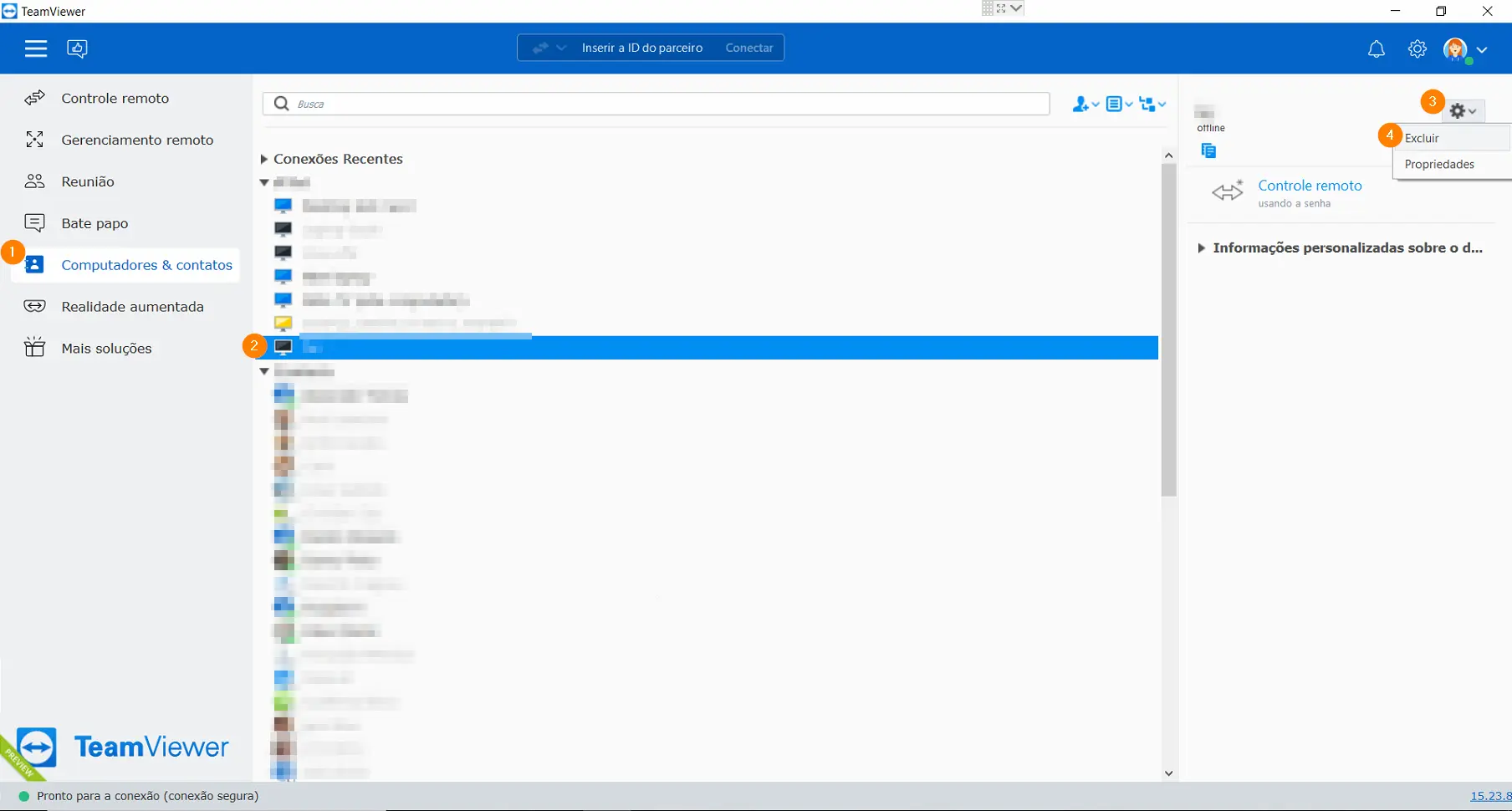 Como Excluir Um Dispositivo Ou Contato Do TeamViewer