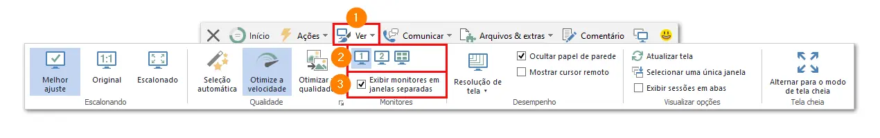 Como Exibir Monitores Em Janelas Separadas Durante A Sess C3 A3O Remota Do TeamViewer No Windows