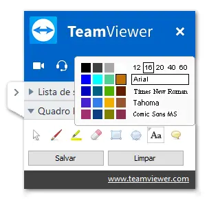 Como Alterar As Cores E Fontes Do Quadro Branco Do TeamViewer