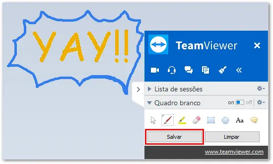Como Salvar Os Desenhos Do Quadro Branco Do TeamViewer