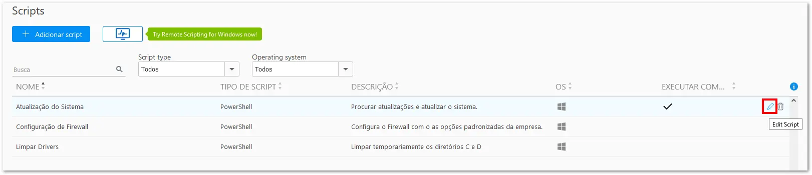 Como Atualizar Scripts Pelo TeamViewer Management Console