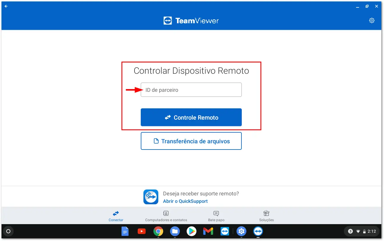 Como Iniciar O Suporte Remotono Chromebook TeamViewer