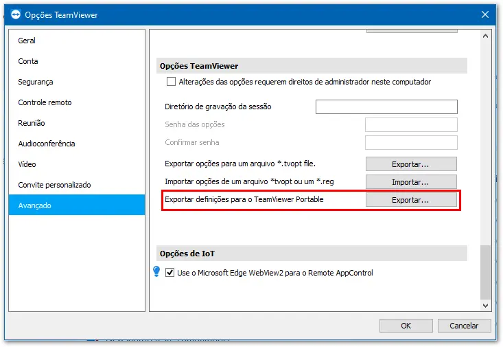 Xportar Configura C3 A7 C3 B5Es Para TeamViewer Portable