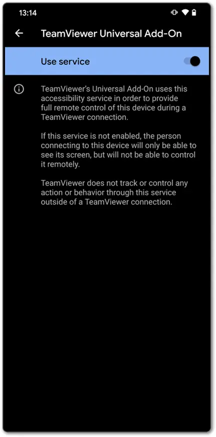 Como Habilitar O Servi C3 A7O De Acessibilidade Universal Add On Do TeamViewer Para Android