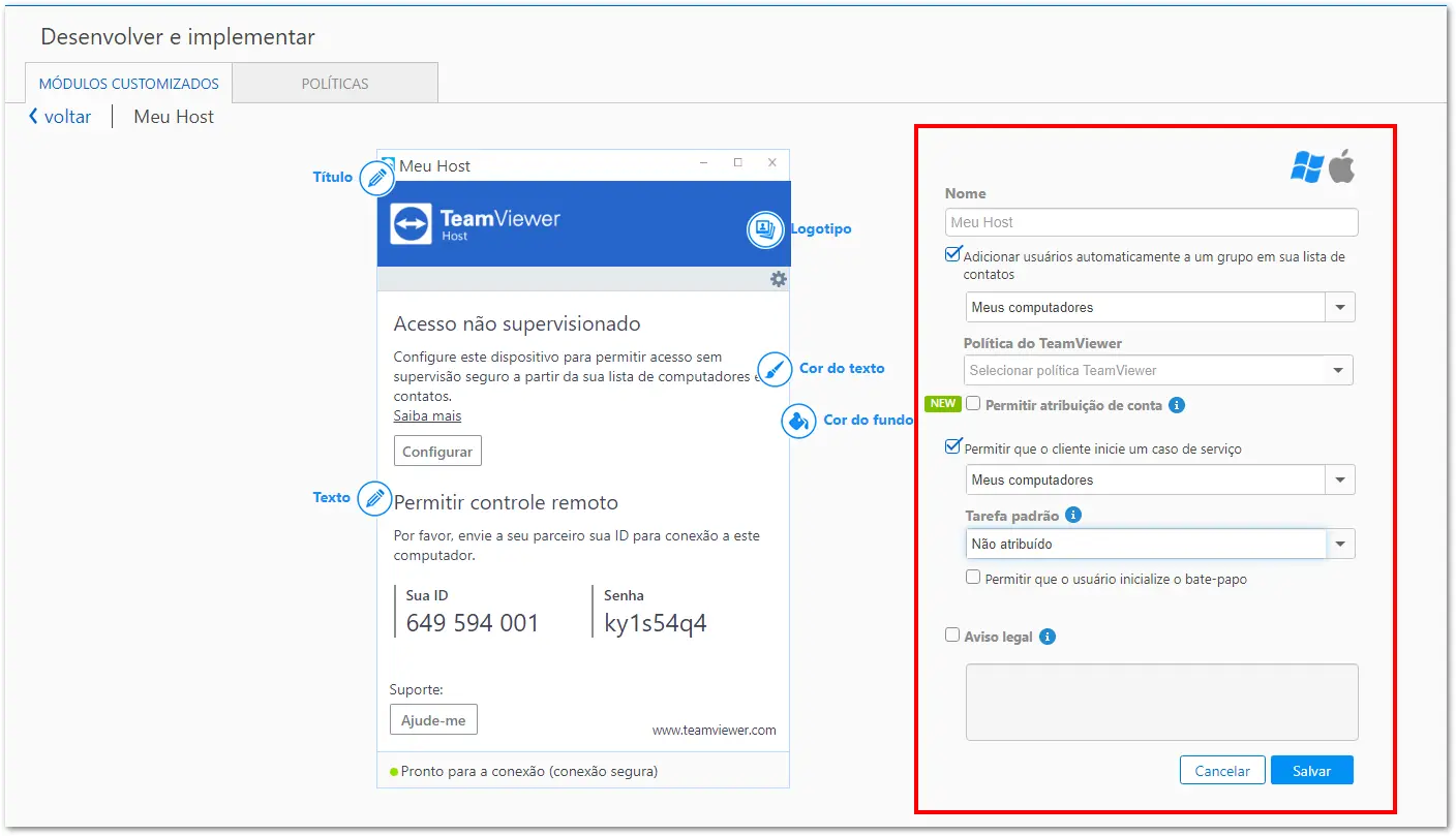 Como Criar Um Host Personalizado Do TeamViewer Configura C3 A7 C3 B5Es