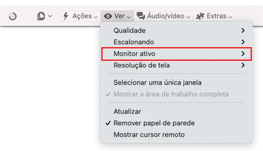 Como Alternar Entre Monitores Durante A Sess C3 A3O Remota Do TeamViewer No Macos 001