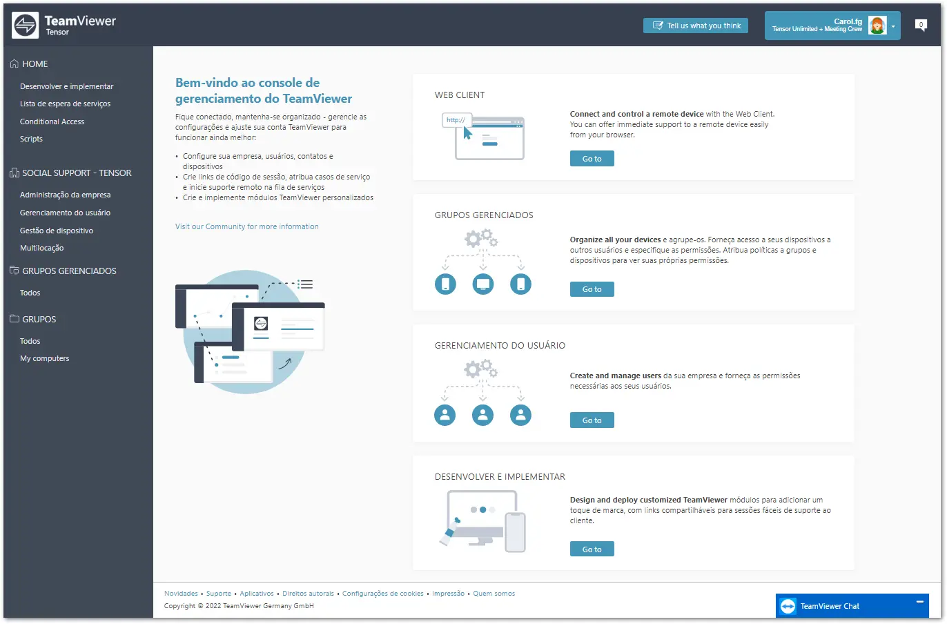 TeamViewer Management Console Tensor