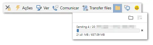 Veja O Andamento Da Transfer C3 Aancia De Arquivos Pela Sess C3 A3O Remota Do TeamViewer