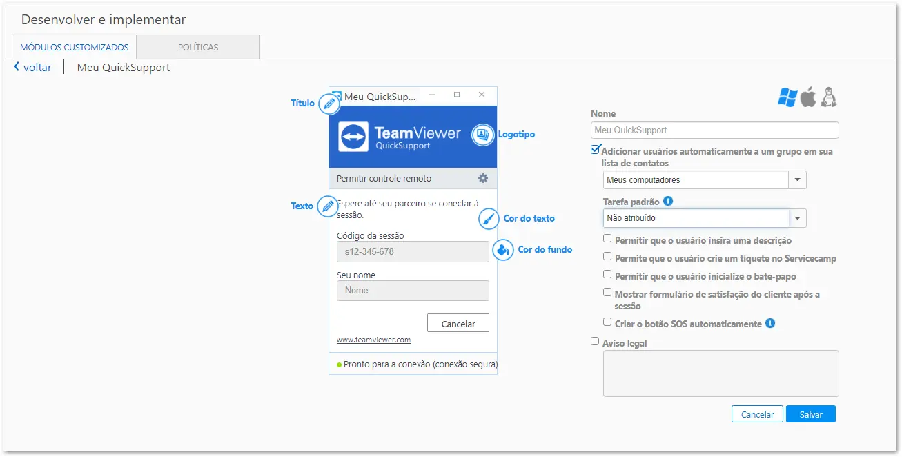 TeamViewer QuickSupport Personalizado