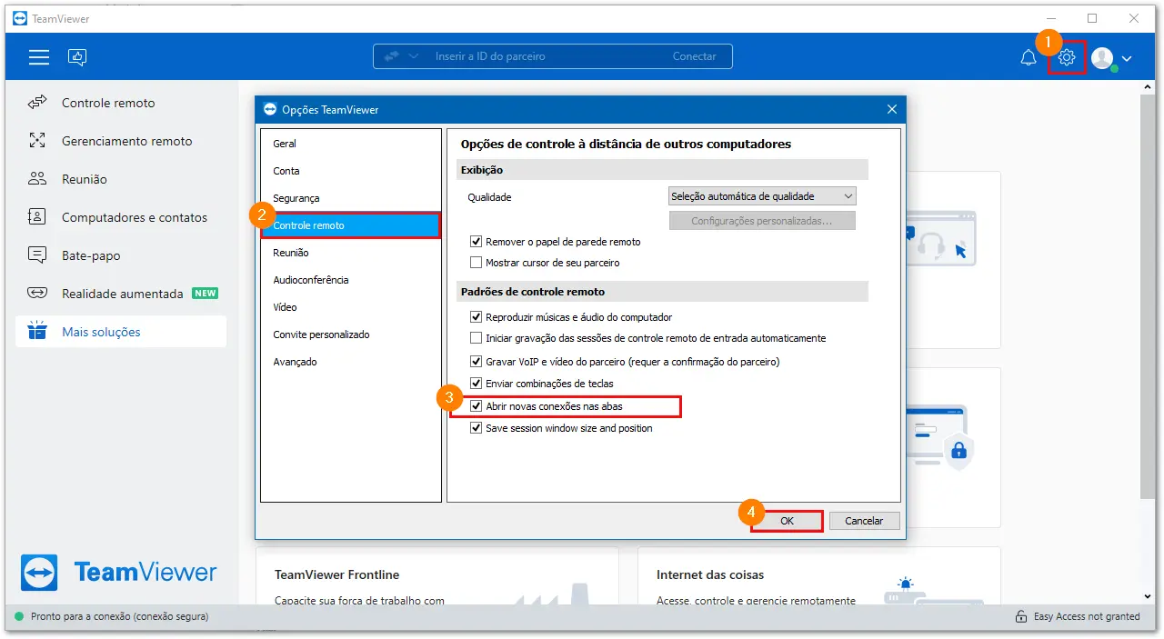 Como Exibir Sess C3 B5Es Remotas Do TeamViewer Em Abas De Uma Mesma Janela No Windows Atrav C3 A9S Da Op C3 A7 C3 B5Es