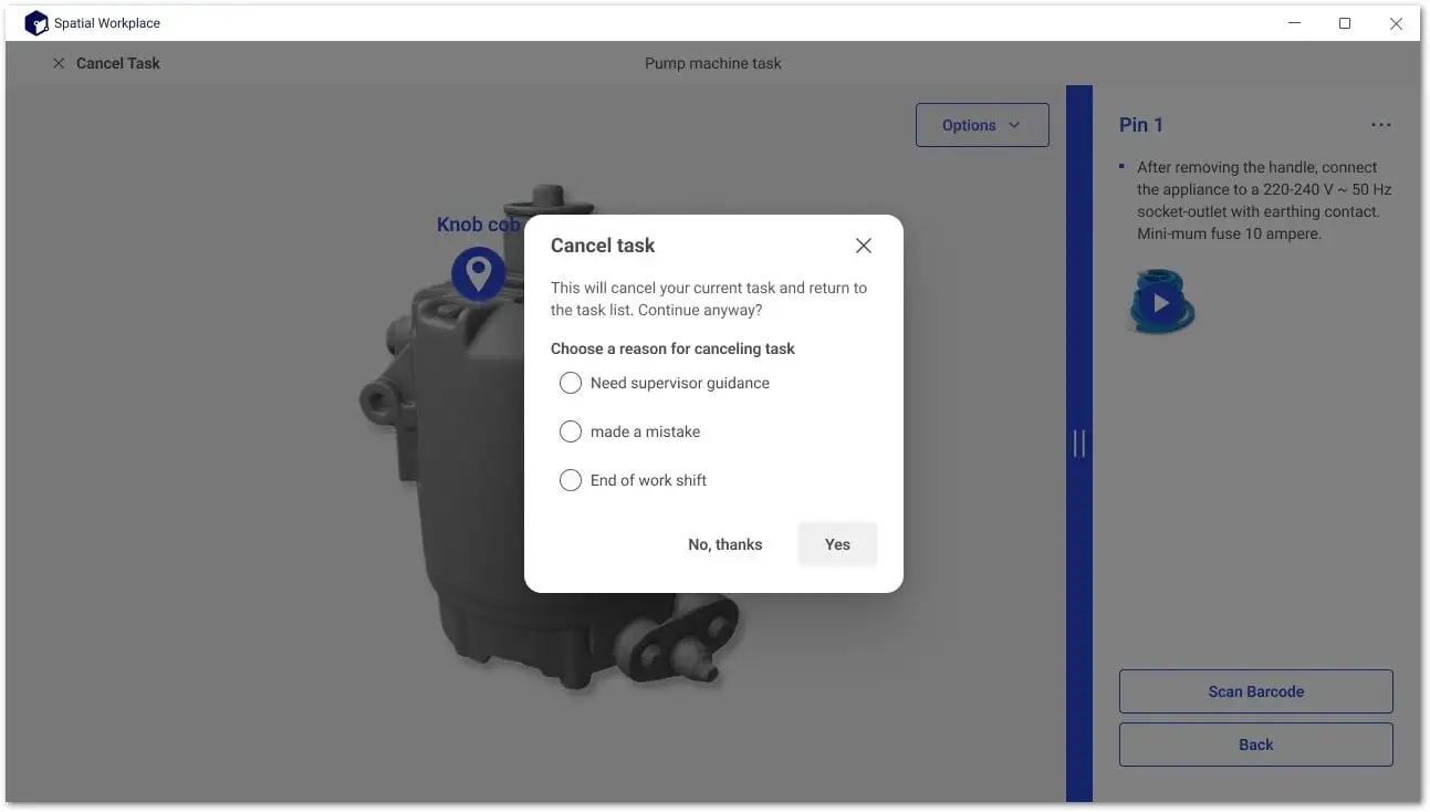 Cancel Task With Reason