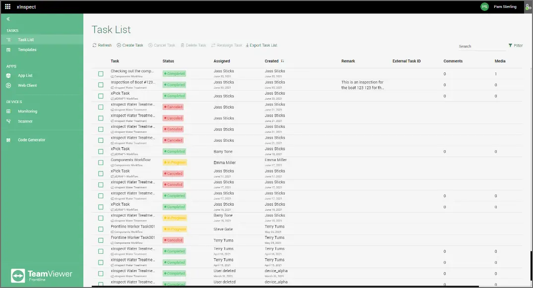 Xinspect Task List