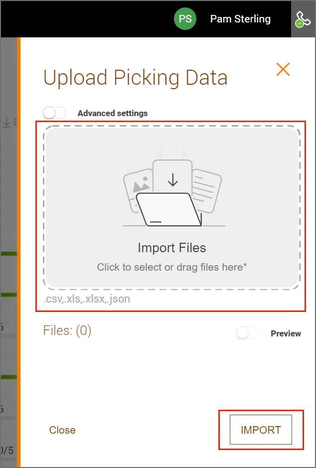 Upload Picking Data
