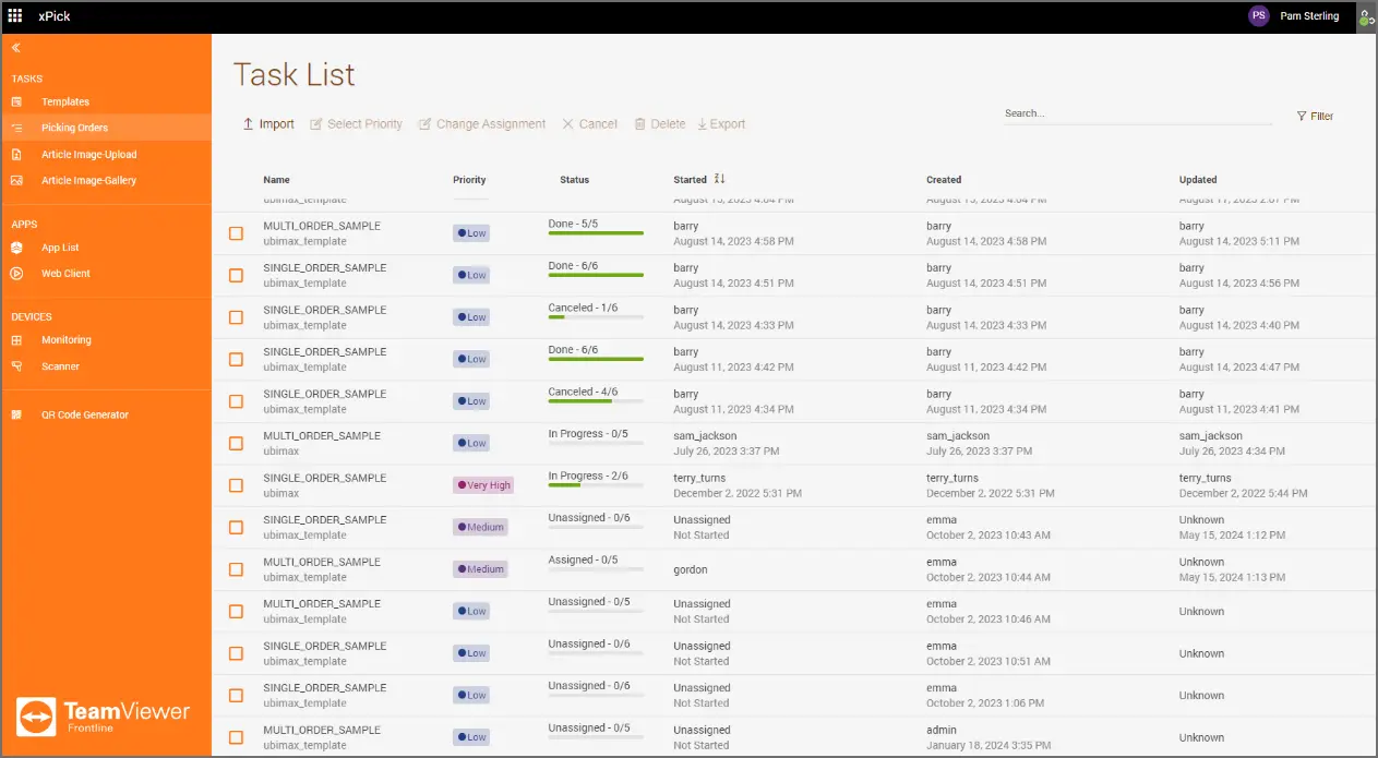 Xinspect Picking Orders – 1