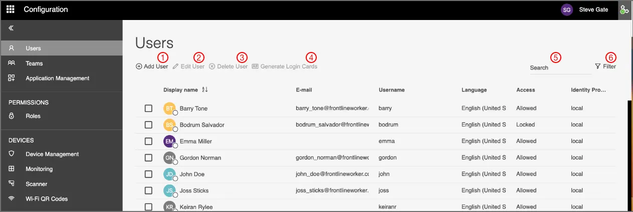 User List