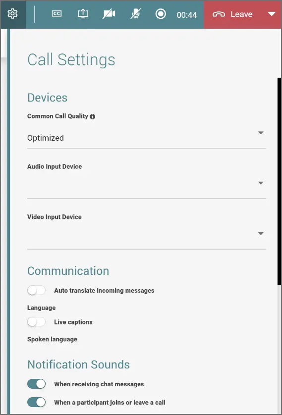 Call Settings 1