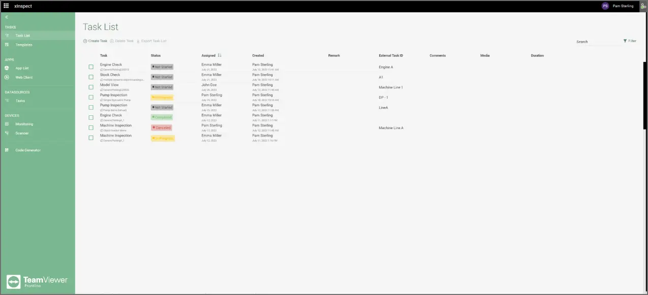 Xinspect Task List