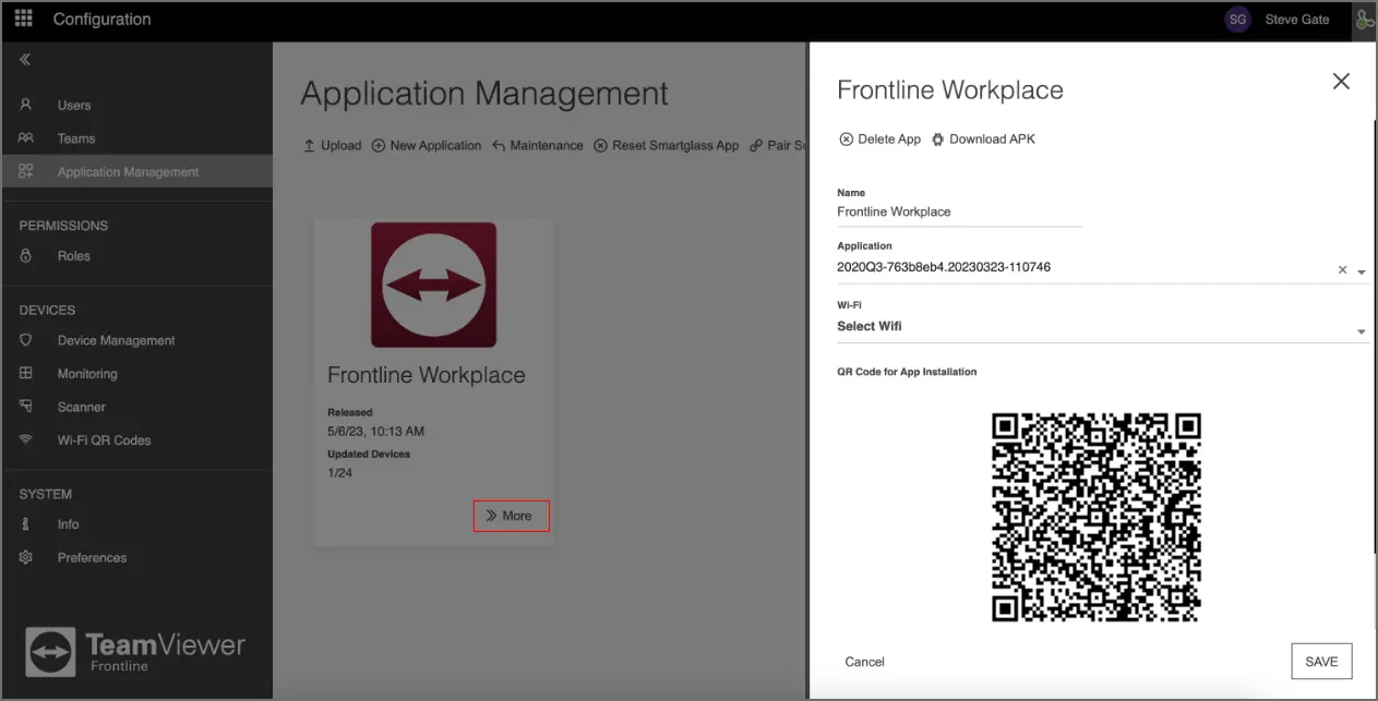 Application Management Configure