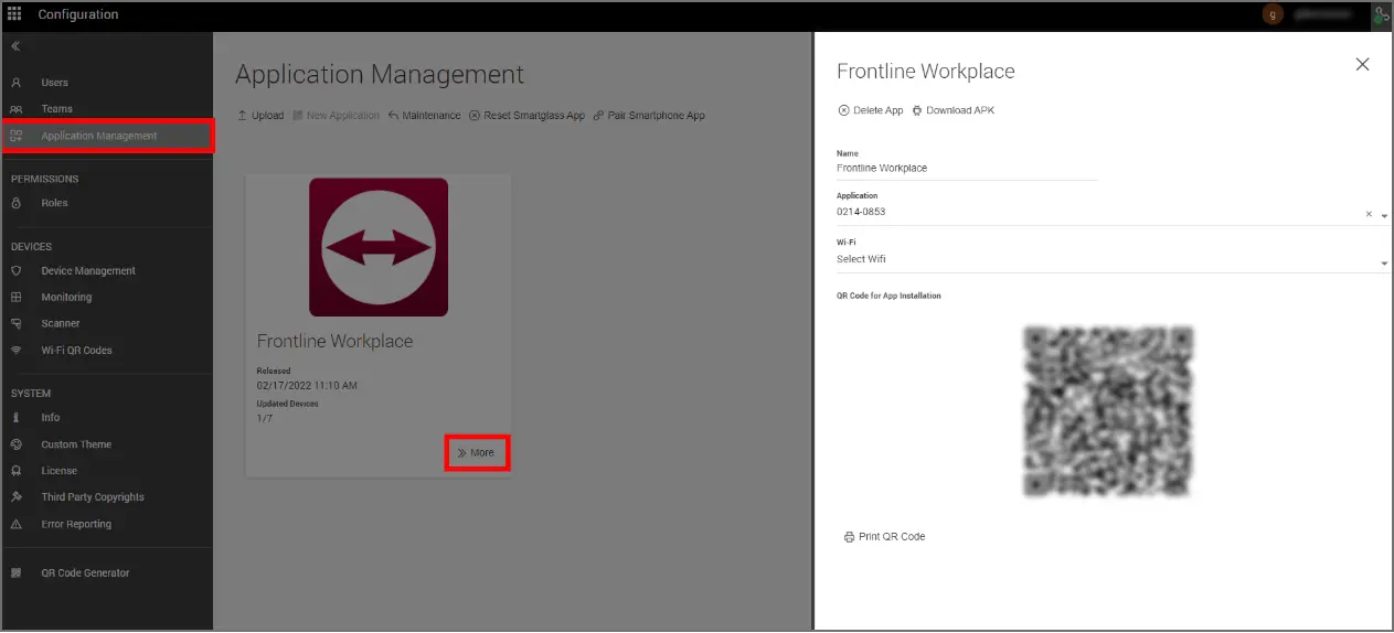 Application Management More