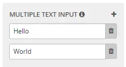 Config Multipletextinput