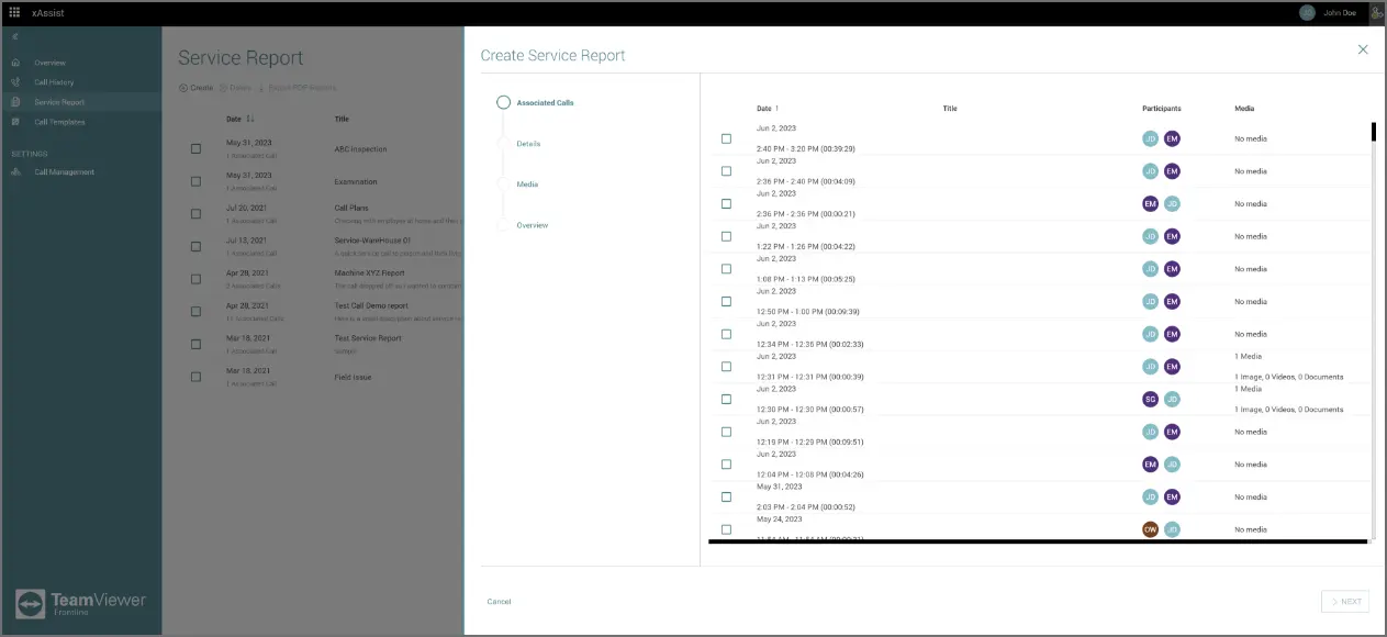 Create Service Report
