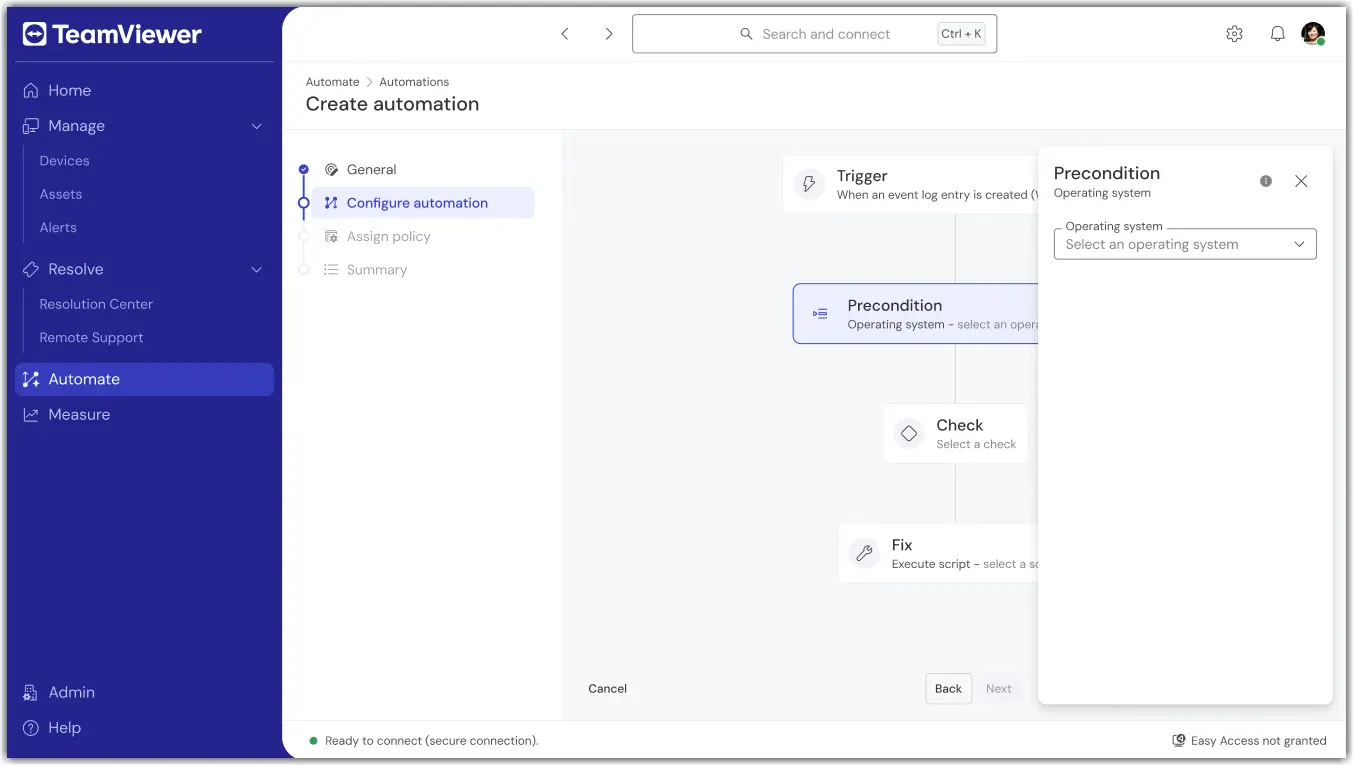 TeamViewer ONE – Automation Preconditions