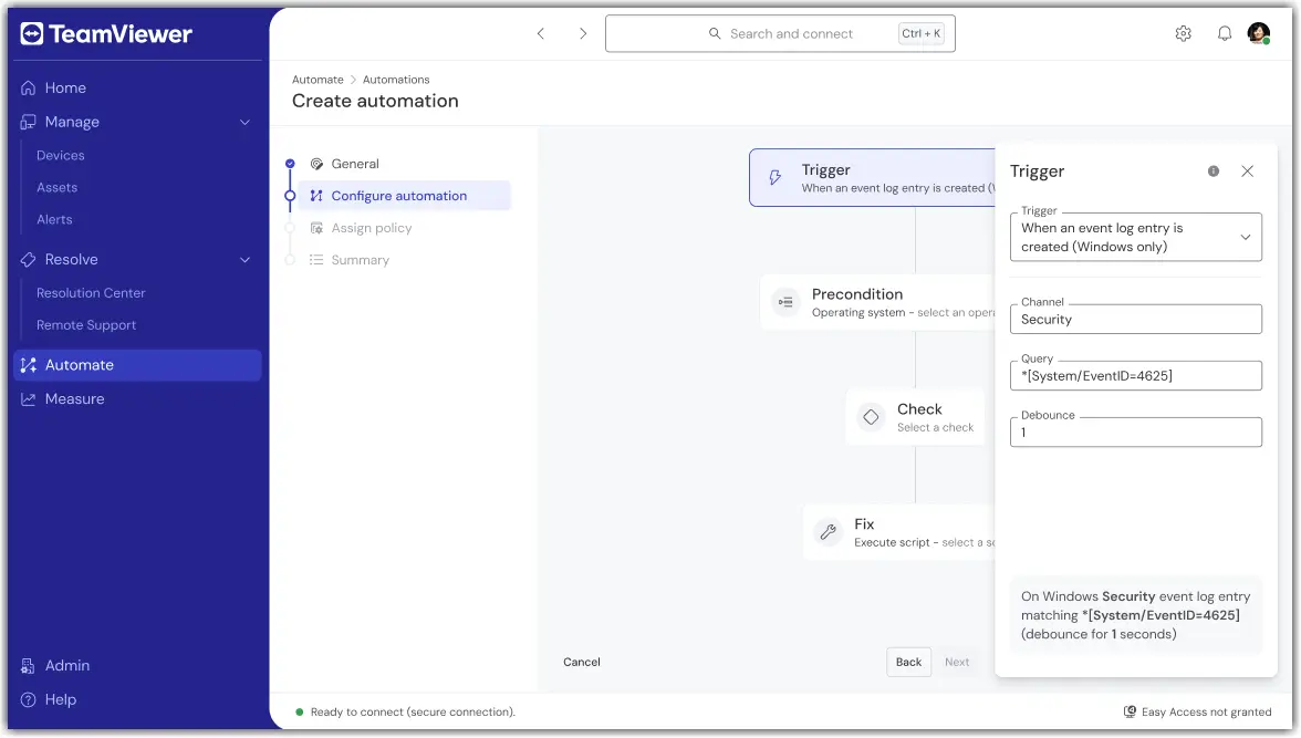 TeamViewer ONE – Automation Trigger