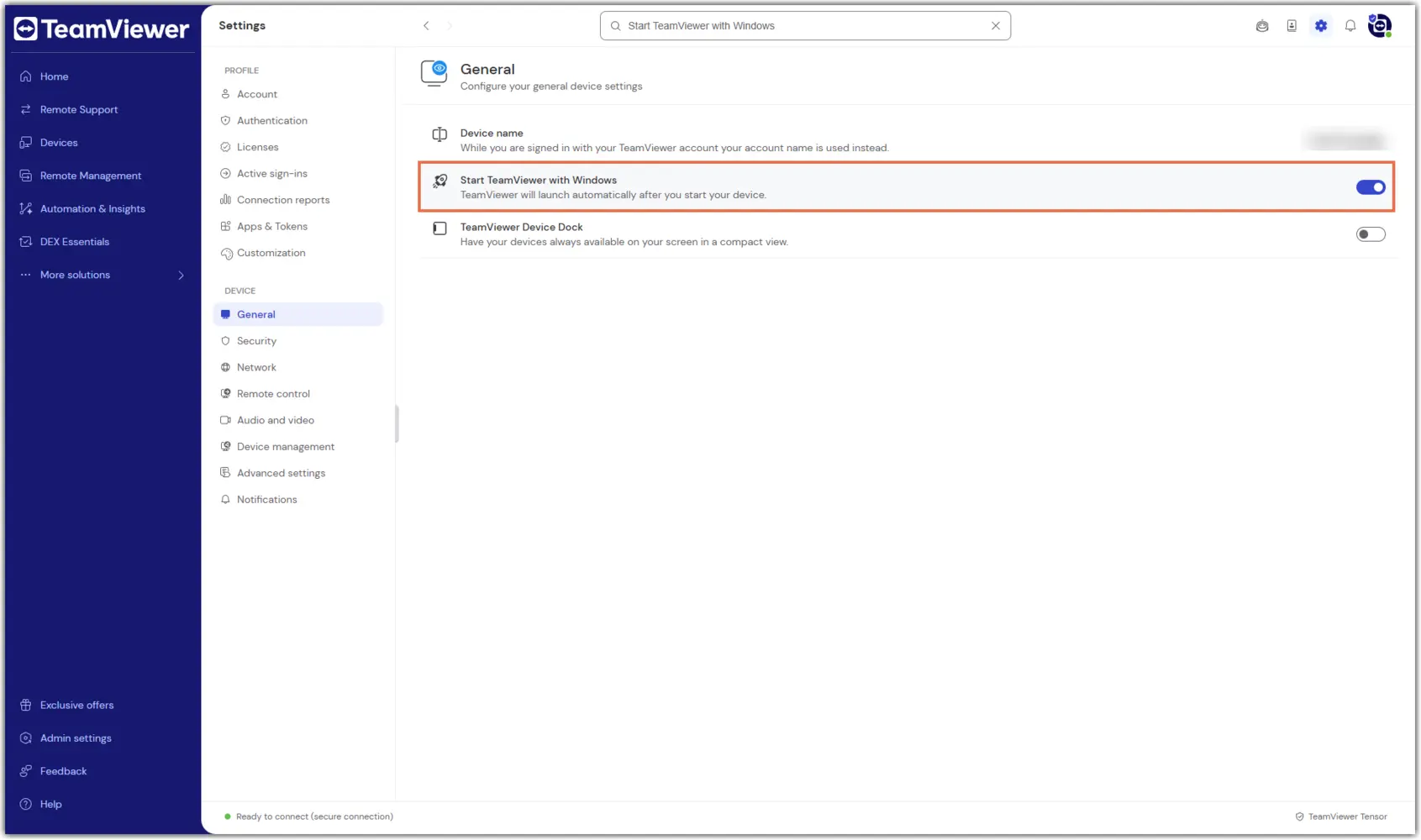 Uac Full Client Setting Start With Windows